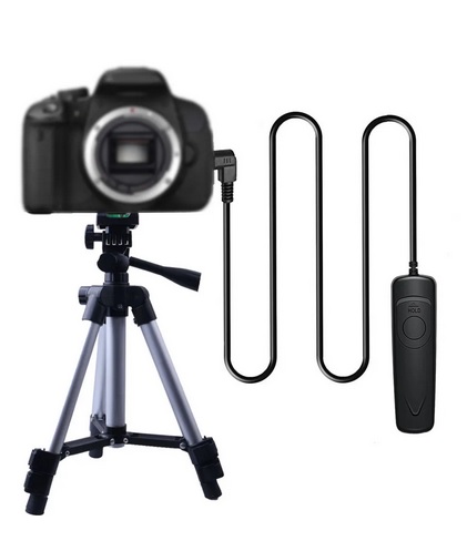 Canon RS-60E3 helyettesítő fényképezőgép távkioldó (1m, Fekete) - Utángyártott 